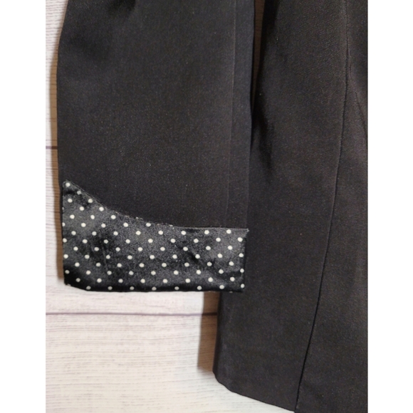Women's Beautiful Evening Blazer Jacket Size XS Black Beaded Embroidered Pokadot - Picture 6 of 13